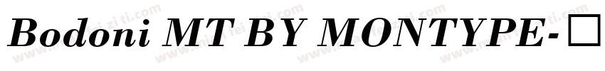 Bodoni MT BY MONTYPE字体转换